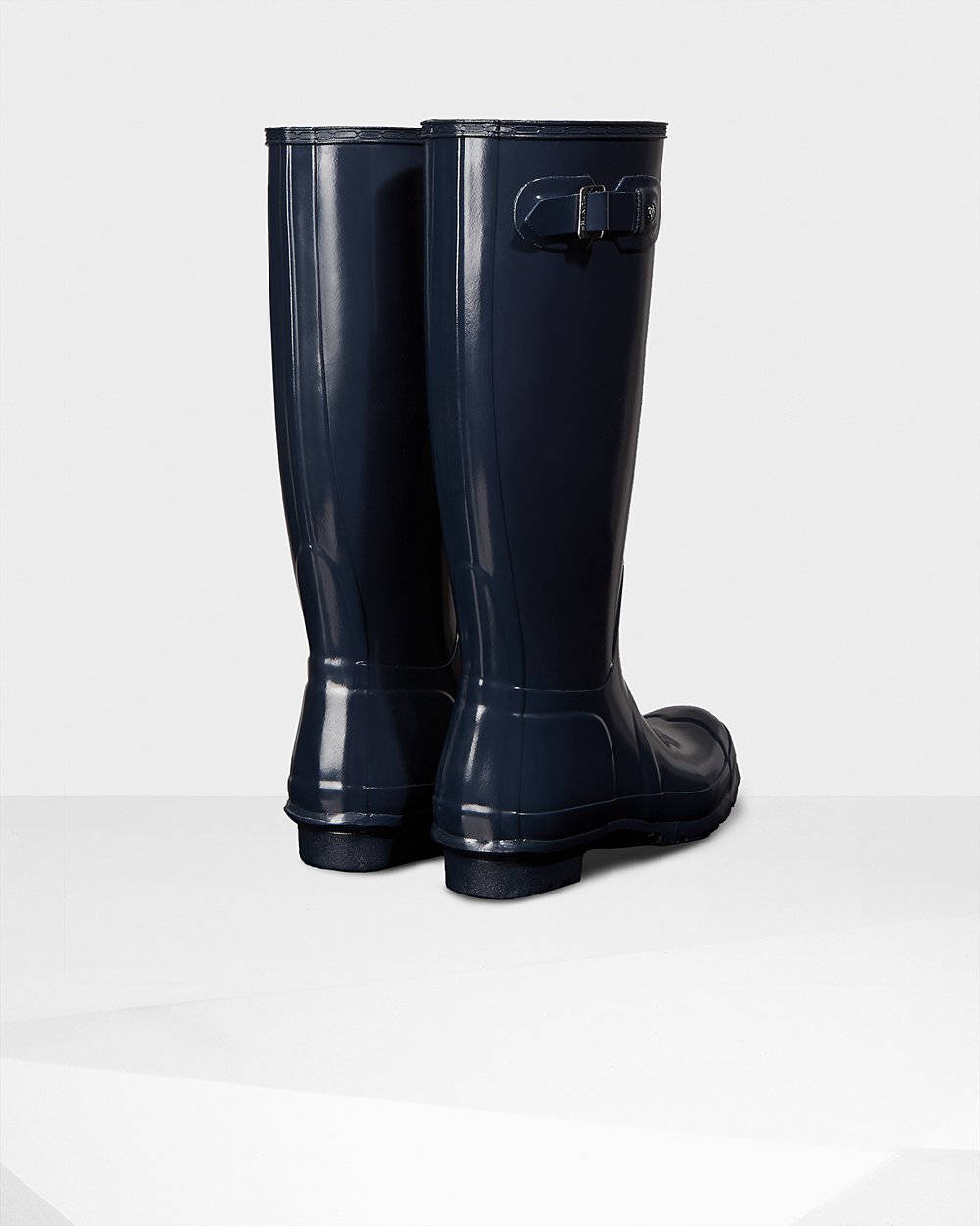 Galochas Altas Hunter Feminina Azul Marinho - Original Gloss - 98JKMQIBX